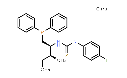 CAS No. 1443529-71-2, N-[(1S,2S)-1-[(Diphenylphosphino)methyl]-2-methylbutyl]-N'-(4-fluorophenyl)thiourea