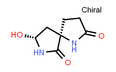 CAS No. 144466-57-9, 1,7-Diazaspiro[4.4]nonane-2,6-dione, 8-hydroxy-, (5R-trans)- (9CI)