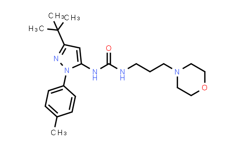 MC524055 | 1444867-12-2 | Urea, N-[3-(1,1-dimethylethyl)-1-(4-methylphenyl)-1H-pyrazol-5-yl]-N'-[3-(4-morpholinyl)propyl]-