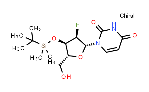 CAS No. 1445379-59-8, 2'-Deoxy-3'-O-[(1,1-dimethylethyl)dimethylsilyl]-2'-fluorouridine