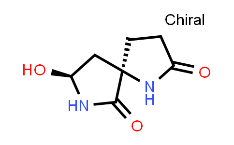 CAS No. 144540-04-5, 1,7-Diazaspiro[4.4]nonane-2,6-dione, 8-hydroxy-, (5R-cis)- (9CI)