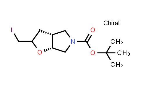 CAS No. 1445949-63-2, tert-Butyl (3aR,6aR)-2-(iodomethyl)hexahydro-5H-furo[2,3-c]pyrrole-5-carboxylate
