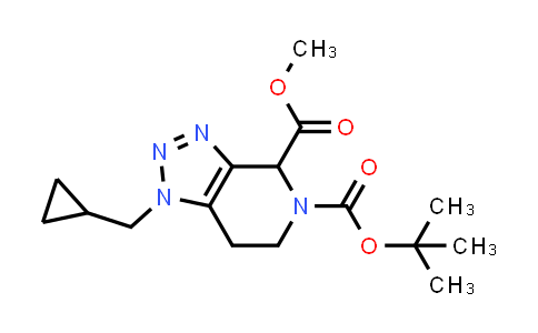 CAS No. 1445950-76-4, 5-(tert-Butyl) 4-methyl 1-(cyclopropylmethyl)-1,4,6,7-tetrahydro-5H-[1,2,3]triazolo[4,5-c]pyridine-4,5-dicarboxylate