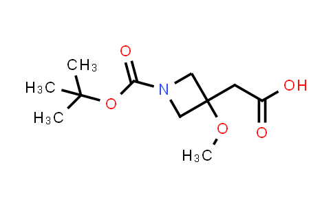 CAS No. 1445951-15-4, 2-(1-(tert-Butoxycarbonyl)-3-methoxyazetidin-3-yl)acetic acid