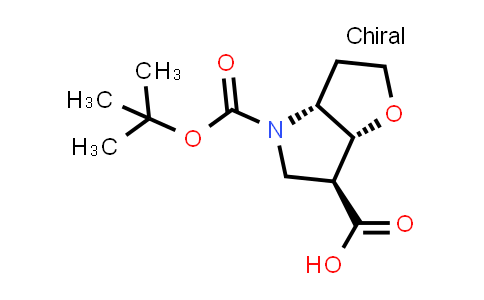 CAS No. 1445951-57-4, (3aR,6S,6aR)-4-(tert-Butoxycarbonyl)hexahydro-2H-furo[3,2-b]pyrrole-6-carboxylic acid