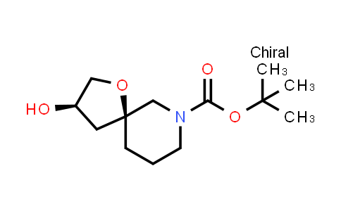 CAS No. 1445951-75-6, tert-Butyl (3R,5S)-3-hydroxy-1-oxa-7-azaspiro[4.5]decane-7-carboxylate