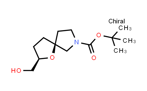 CAS No. 1446012-36-7, tert-Butyl (2R,5S)-2-(hydroxymethyl)-1-oxa-7-azaspiro[4.4]nonane-7-carboxylate