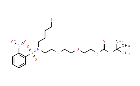 CAS No. 1446433-78-8, tert-Butyl 8-(N-(4-Iodobut-1-yl)-N-(2-nitrobenzenesulfonyl)amino)-3,6-dioxaoct-1-ylcarbamate