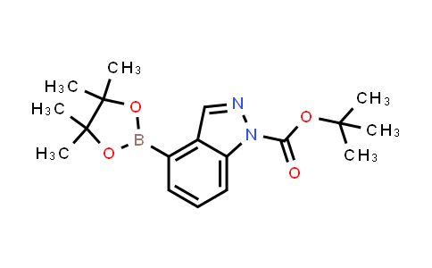 CAS No. 1446443-06-6, tert-Butyl 4-(4,4,5,5-tetramethyl-1,3,2-dioxaborolan-2-yl)-1H-indazole-1-carboxylate
