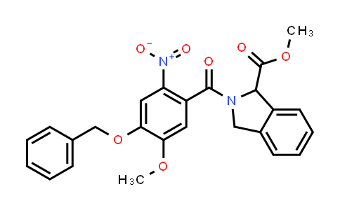 CAS No. 1447605-96-0, Methyl 2-(4-(benzyloxy)-5-methoxy-2-nitrobenzoyl)isoindoline-1-carboxylate