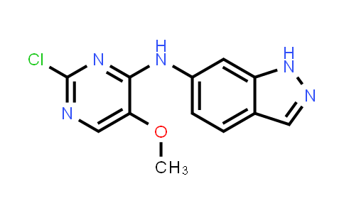 CAS No. 1447607-39-7, N-(2-Chloro-5-methoxypyrimidin-4-yl)-1H-indazol-6-amine