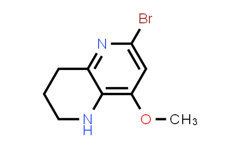 CAS No. 1447965-79-8, 6-Bromo-8-methoxy-1,2,3,4-tetrahydro-1,5-naphthyridine