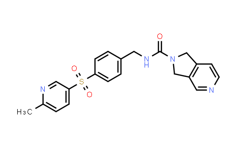 CAS No. 1450723-27-9, 2H-Pyrrolo[3,4-c]pyridine-2-carboxamide, 1,3-dihydro-N-[[4-[(6-methyl-3-pyridinyl)sulfonyl]phenyl]methyl]-