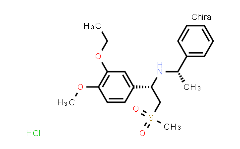 CAS No. 1450759-47-3, (S)-1-(3-ethoxy-4-methoxyphenyl)-2-(methylsulfonyl)-N-((S)-1-phenylethyl)ethanamine hydrochloride