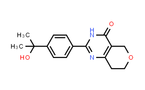 CAS No. 1450790-59-6, 2-(4-(2-Hydroxypropan-2-yl)phenyl)-7,8-dihydro-3H-pyrano[4,3-d]pyrimidin-4(5H)-one