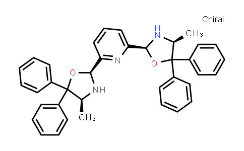 CAS No. 1450841-25-4, 2,6-Bis[(2S,4S)-4-methyl-5,5-diphenyloxazolidin-2-yl]pyridine