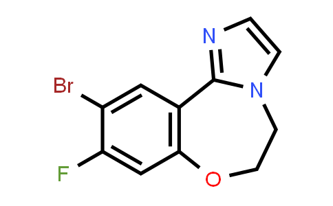 CAS No. 1451084-92-6, 10-Bromo-9-fluoro-5,6-dihydrobenzo[f]imidazo[1,2-d][1,4]oxazepine