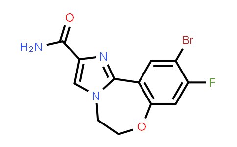 DY524419 | 1451084-97-1 | 10-Bromo-9-fluoro-5,6-dihydrobenzo[f]imidazo[1,2-d][1,4]oxazepine-2-carboxamide