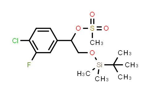CAS No. 1453851-65-4, Benzenemethanol, 4-chloro-α-[[[(1,1-dimethylethyl)dimethylsilyl]oxy]methyl]-3-fluoro-, 1-methanesulfonate
