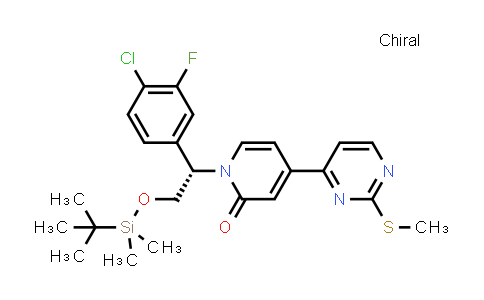 MC524516 | 1453851-79-0 | (S)-1-(2-((tert-Butyldimethylsilyl)oxy)-1-(4-chloro-3-fluorophenyl)ethyl)-4-(2-(methylthio)pyrimidin-4-yl)pyridin-2(1H)-one