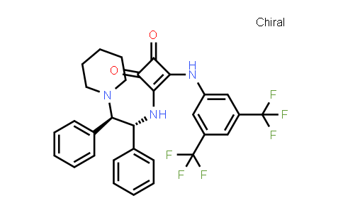 CAS No. 1454257-32-9, 3-[[3,5-Bis(trifluoromethyl)phenyl]amino]-4-[[(1R,2R)-1,2-diphenyl-2-(1-piperidinyl)ethyl]amino]-3-cyclobutene-1,2-dione