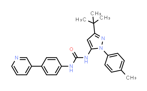 MC524550 | 1454771-62-0 | Urea, N-[3-(1,1-dimethylethyl)-1-(4-methylphenyl)-1H-pyrazol-5-yl]-N'-[4-(3-pyridinyl)phenyl]-