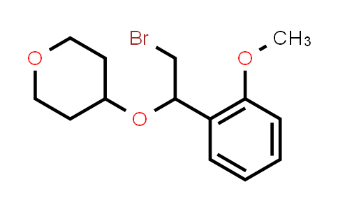 CAS No. 1455376-95-0, 4-(2-Bromo-1-(2-methoxyphenyl)ethoxy)tetrahydro-2H-pyran