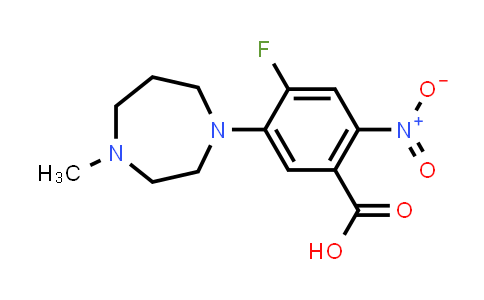 CAS No. 1457539-36-4, 4-Fluoro-5-(4-methyl-1,4-diazepan-1-yl)-2-nitrobenzoic acid