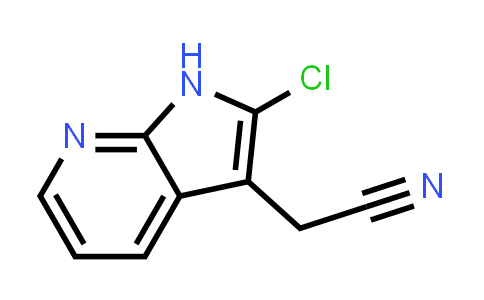 CAS No. 145934-60-7, 1H-Pyrrolo[2,3-b]pyridine-3-acetonitrile, 2-chloro-