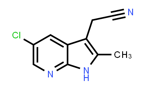 CAS No. 145934-62-9, 1H-Pyrrolo[2,3-b]pyridine-3-acetonitrile, 5-chloro-2-methyl-