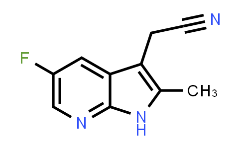 CAS No. 145934-75-4, 1H-Pyrrolo[2,3-b]pyridine-3-acetonitrile, 5-fluoro-2-methyl-