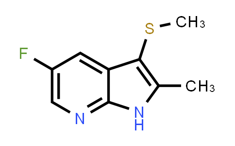 CAS No. 145934-91-4, 1H-Pyrrolo[2,3-b]pyridine, 5-fluoro-2-methyl-3-(methylthio)-