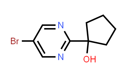 CAS No. 1459772-41-8, 1-(5-Bromopyrimidin-2-yl)cyclopentan-1-ol