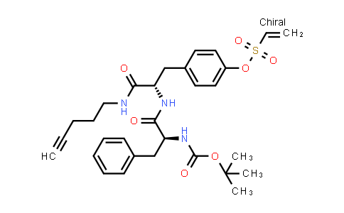 CAS No. 1461648-55-4, L-Tyrosinamide, N-[(1,1-dimethylethoxy)carbonyl]-L-phenylalanyl-O-(ethenylsulfonyl)-N-4-pentyn-1-yl-