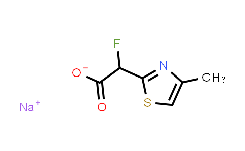 CAS No. 1461713-66-5, 2-Thiazoleacetic acid, α-fluoro-4-methyl-, sodium salt
