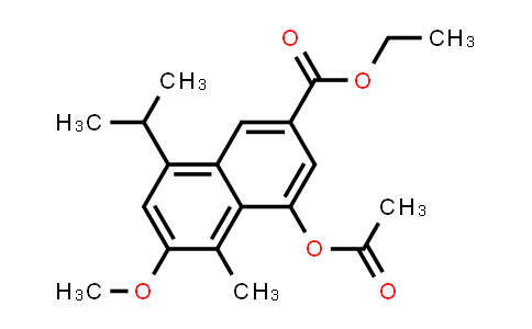 CAS No. 146173-77-5, 2-Naphthalenecarboxylic acid, 4-(acetyloxy)-6-methoxy-5-methyl-8-(1-methylethyl)-, ethyl ester