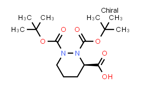 CAS No. 146232-51-1, (R)-1,2-bis(tert-butoxycarbonyl)hexahydropyridazine-3-carboxylic acid