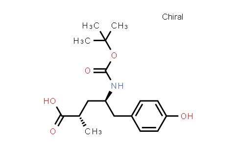 CAS No. 1462981-12-9, (2S,4R)-4-((Tert-butoxycarbonyl)amino)-5-(4-hydroxyphenyl)-2-methylpentanoic acid