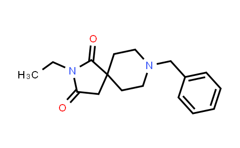 CAS No. 1463-47-4, 2,8-Diazaspiro[4.5]decane-1,3-dione, 2-ethyl-8-(phenylmethyl)-