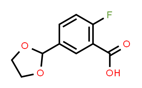 CAS No. 146328-88-3, 5-(1,3-Dioxolan-2-yl)-2-fluorobenzoic acid