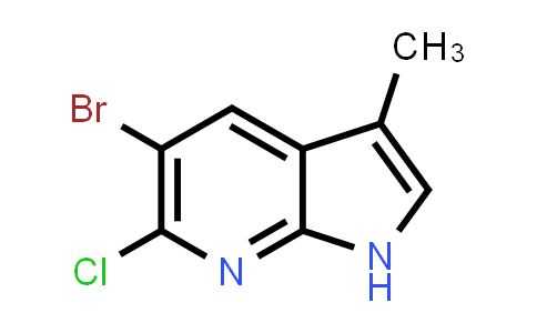 CAS No. 1463441-04-4, 5-Bromo-6-chloro-3-methyl-1H-pyrrolo[2,3-b]pyridine