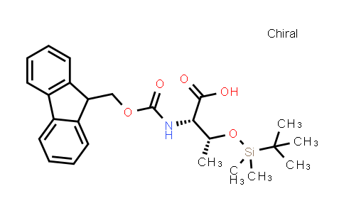 CAS No. 146346-82-9, N-(((9H-Fluoren-9-yl)methoxy)carbonyl)-O-(tert-butyldimethylsilyl)-L-threonine