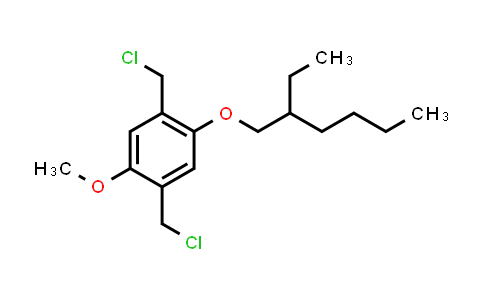 CAS No. 146370-52-7, 1,4-Bis(chloromethyl)-2-((2-ethylhexyl)oxy)-5-methoxybenzene