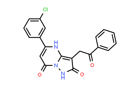 CAS No. 1464091-52-8, Pyrazolo[1,5-a]pyrimidine-2,7(1H,4H)-dione, 5-(3-chlorophenyl)-3-(2-oxo-2-phenylethyl)-