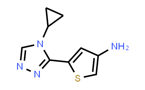 CAS No. 1464091-63-1, 5-(4-Cyclopropyl-4H-1,2,4-triazol-3-yl)thiophen-3-amine