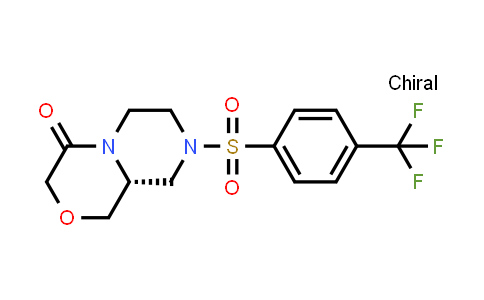CAS No. 1464137-25-4, (R)-8-((4-(Trifluoromethyl)phenyl)sulfonyl)hexahydropyrazino[2,1-c][1,4]oxazin-4(3H)-one