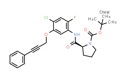 CAS No. 1464137-29-8, (S)-tert-Butyl 2-((4-chloro-2-fluoro-5-((3-phenylprop-2-yn-1-yl)oxy)phenyl)carbamoyl)pyrrolidine-1-carboxylate