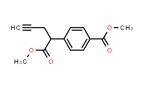 CAS No. 146464-90-6, Methyl 4-(1-methoxy-1-oxopent-4-yn-2-yl)benzoate