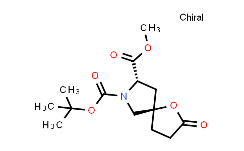 CAS No. 146610-74-4, 1-Oxa-7-azaspiro[4.4]nonane-7,8-dicarboxylic acid, 2-oxo-, 7-(1,1-dimethylethyl) 8-methyl ester, (5R-trans)- (9CI)