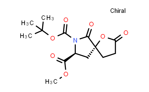CAS No. 146610-75-5, 1-Oxa-7-azaspiro[4.4]nonane-7,8-dicarboxylic acid, 2,6-dioxo-, 7-(1,1-dimethylethyl) 8-methyl ester, (5R-trans)- (9CI)
